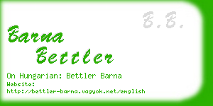 barna bettler business card